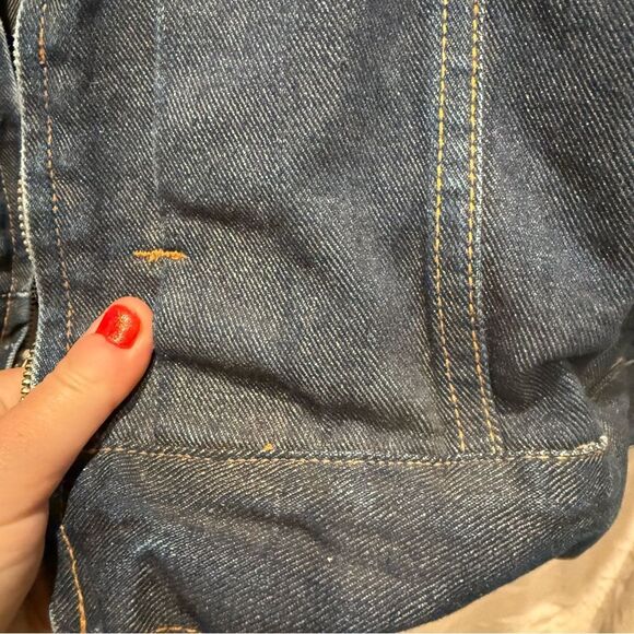 Vintage 90s Fubu Men's Denim Trucker Jacket XL Needs Minor Repairs - Picture 5 of 12